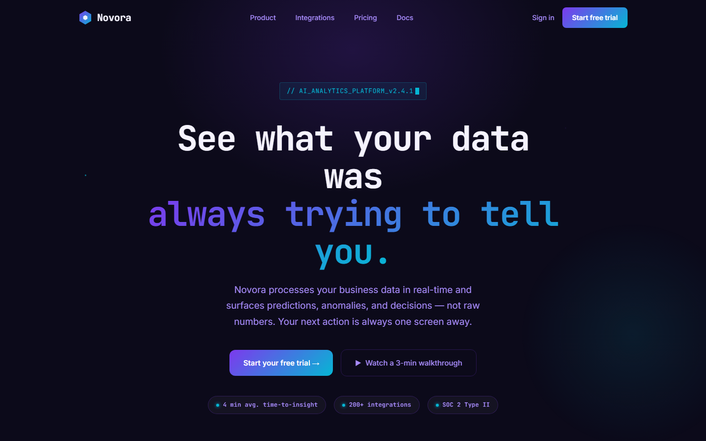 Novora AI screenshot